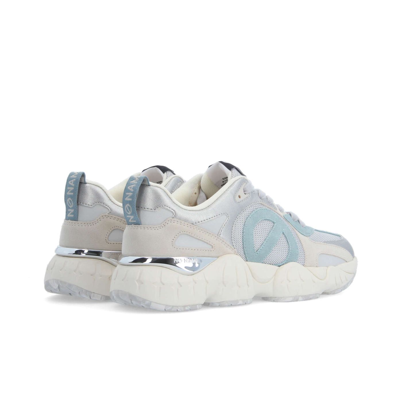 KRAZEE RUNNER M - KNIT/STAMP/SDE - ARGENT/BLANC CASSE